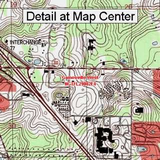  USGS Topographic Quadrangle Map   Gainesville West 