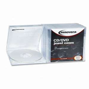  Innovera® CD/DVD Standard Jewel Cases CASE,CD,JEWEL,10PK 