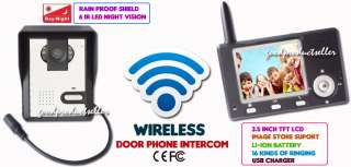 Screen 2.4G wireless video door phone intercom NEW 555  