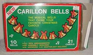CARILLON BELLS   ELECTRONIC BELLS THAT PLAY 21 CAROLS   ORIGINAL BOX 