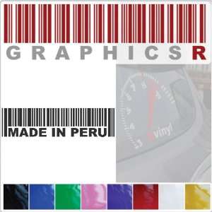   Decal Graphic   Barcode UPC Pride Patriot Made In Peru A474   Black