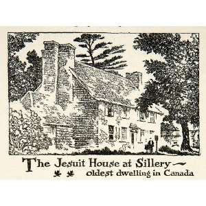  1947 Lithograph Jesuit House Sillery Quebec Canada Art 