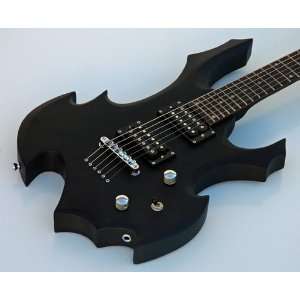   NEW QUALITY MATTE BLACK CRAZY AXE ELECTRIC GUITAR Musical Instruments