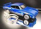 Dark Blue 1970 Pontiac GTO Judge Keychain Key Ring Fob 