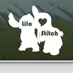  Lilo And Stitch Disney Cartoon White Sticker Laptop Vinyl 