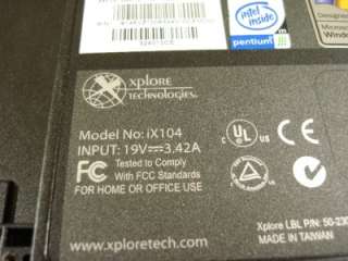 Xplore iX104 256MB 60GB Pentium 3 M CPU 866Mhz PC Tablet For Parts AS 