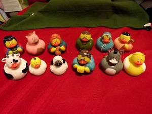   many Christmas Rubber ducksSt. Nick,Nativity,Bibical,Santa Toy Shop