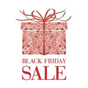  Black Friday Sale Wrapped Gift Box Sign
