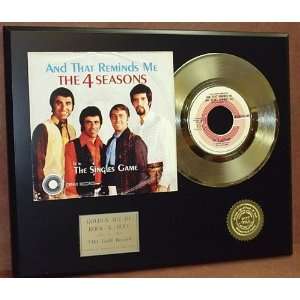  4 Seasons Band 24kt Gold 45 Record & Original Sleeve Art 