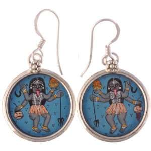 Goddess Kali Earrings   Sterling Silver