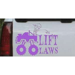 Purple 8in X 10.4in    Pee On Lift Laws Off Road Car Window Wall 