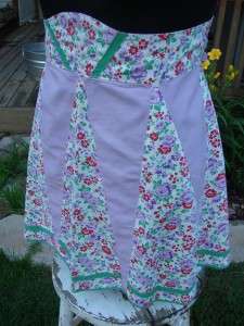 VINTAGE RURAL AMERICAN FEED SACK FABRIC COTTON APRON  