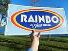 VINTAGE RAINBO BREAD EMBOSSED BAKERY DAIRY COUNTRY STORE SIGN