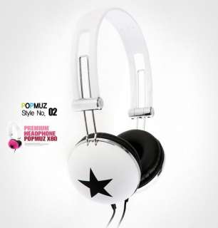 Mix style Star Pattern 3.5mm PC Earphone Headphone   