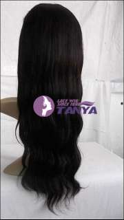 Natural Black Human Hair Lace wigs 100% Indian Remy Natural Straight 