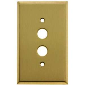  Classic Push Button Switch Plate In Raw Brass.