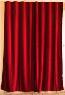 Burgundy Velvet Rod Pocket Curtains Made to measure up to 84 Inches