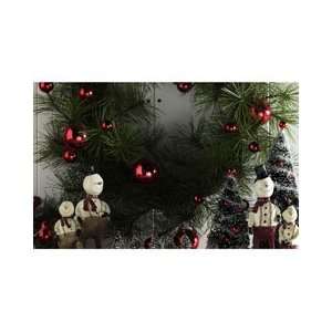  28 Inch Wreath with Red Ornaments & Pine