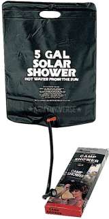Black 5 Gallon Solar Powered Camp Hot Shower 613902054004  