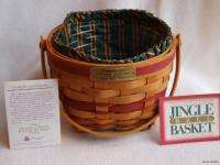 Longaberger 1994 JINGLE BELL Basket Red Christmas Collection 