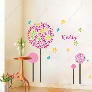 Big colorful dandelions removable vinyl art wall decals  