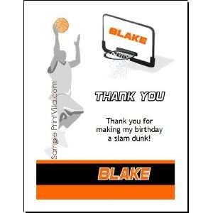  Basketball Thank You Cards 