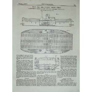  1876 Engineering Boat River Thames Steam Ferry Diagrams 