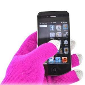  Texting Gloves Smart Stylus Winter PINK 5 FINGERS 