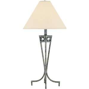  Table Lamp   Tessuto Collection Antique Pewter Finish 
