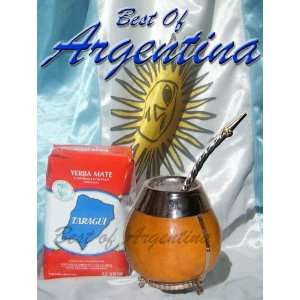  ARGENTINA MATE KIT Yerba mate herb tea + Gourd with 