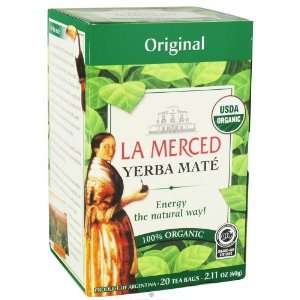  La Merced   Yerba Mate 100% Organic Original   20 Tea Bags 