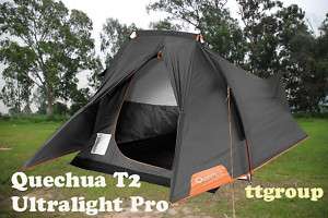Quechua Waterproof Compact Camping Tent T2 Ultralight Pro, 2 Man 