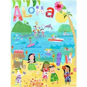  Aloha Girls by Jill McDonald 18x24 in Toys & Games