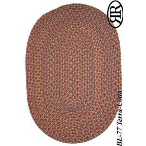  Blossom Collection Terracotta Red Braided Nylon Rug 4.00 x 
