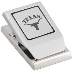  Texas Longhorns Brushed Metal Message Clip Sports 