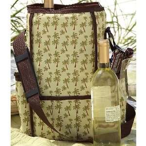  Tropix Palm Tree Wine Tote Bag Patio, Lawn & Garden