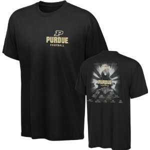  Purdue Boilermakers Black 2012 Schedule T Shirt Sports 