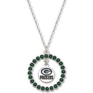  LogoArt Green Bay Packers Crystal Necklace Sports 