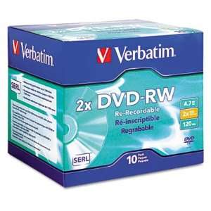  Verbatim DVD RW Discs VER94918 Electronics