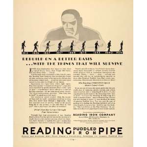  1931 Ad Reading Puddled Iron Pipe Depression 401 Broad 