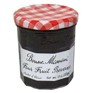 Bonne Maman Four Fruits Preserves, 13 Ounce Jar  Grocery 