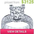 Stunning Pave Set Wide Band Solitaire Diamond Engagement Ring by 
