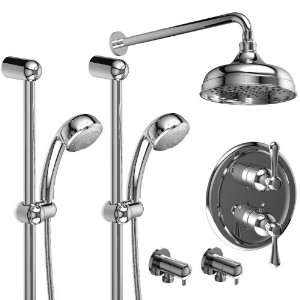   Pressure Balance System with 2 Hand Shower Rails and Shower Head KIT