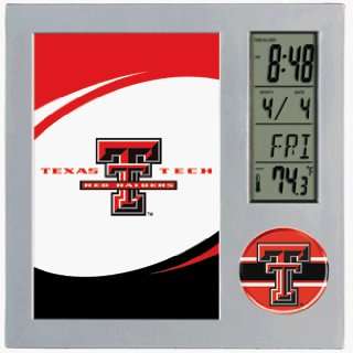  Texas Tech Red Raiders Desk Clock with Picture Frame 