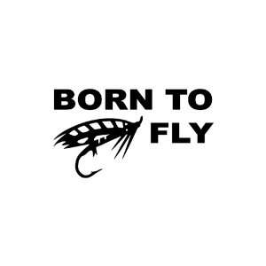  Born To Fly BLACK vinyl window decal sticker Office 