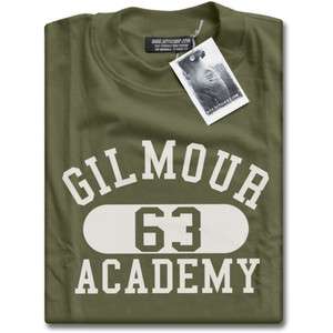 Gilmour Academy 63   Mens Khaki Pink David Floyd T Shirt NEW   Khaki 