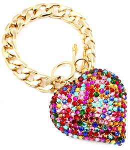 Basketball Wives Poparazzi Inspired crystal Heart pendant Toggle 