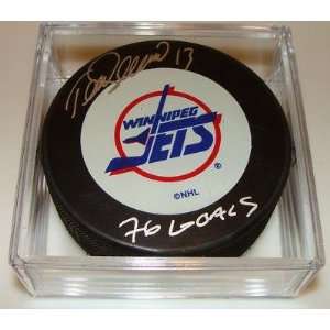 Autographed Teemu Selanne Hockey Puck   COA 76 Gs   Autographed NHL 