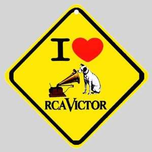  I Love RCA Victor Nipper DOG Logo Car Window Sign 