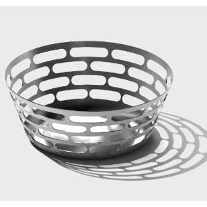   Brushed 9 Stainless Steel Round Bread Basket